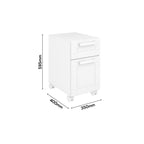 Balcão Multiuso com rodízios 35 cm 1 Porta 1 Gaveta Bertolini