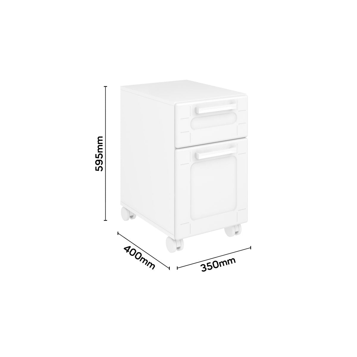Balcão Multiuso com rodízios 35 cm 1 Porta 1 Gaveta Bertolini