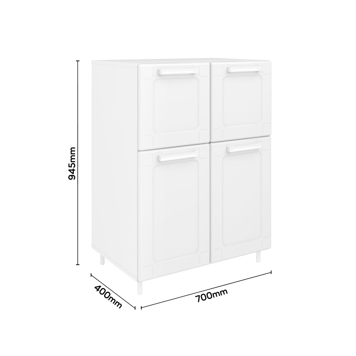 Armário Multiuso 70 cm 4 Portas Bertolini