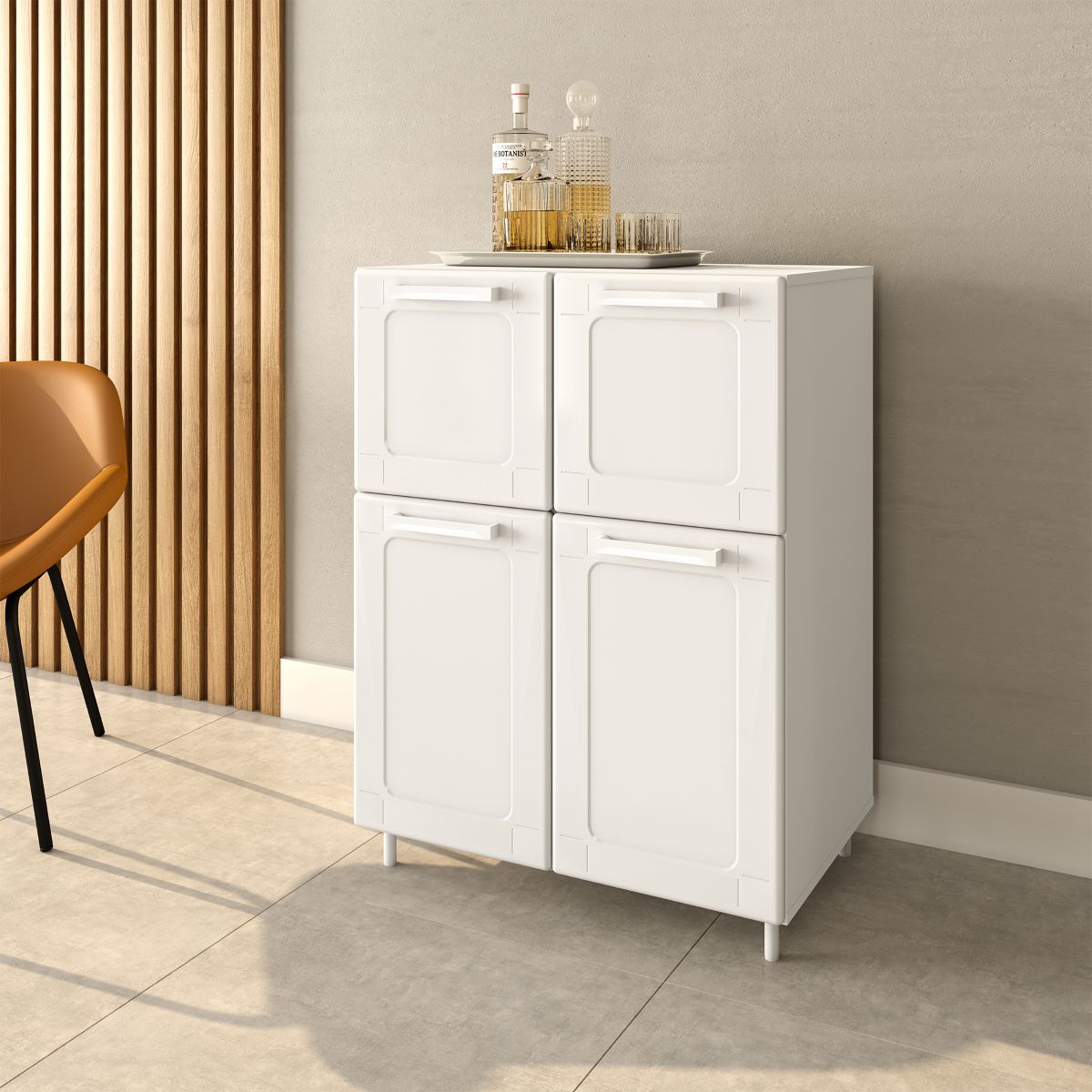 Armário Multiuso 70 cm 4 Portas Bertolini