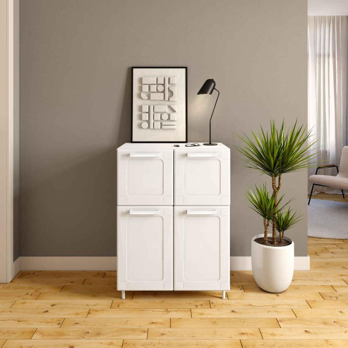 Armário Multiuso 70 cm 4 Portas Bertolini