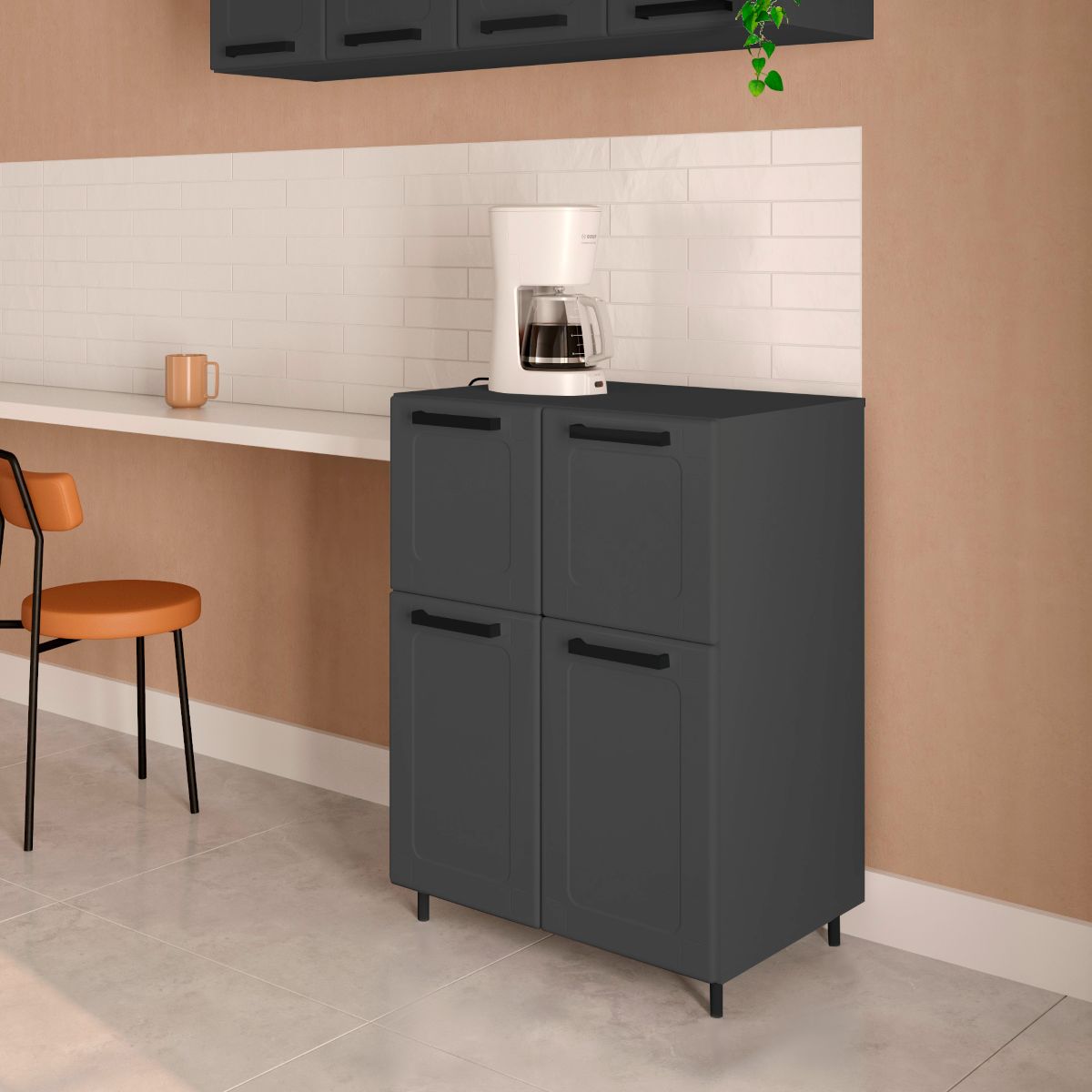 Armário Multiuso 70 cm 4 Portas Bertolini