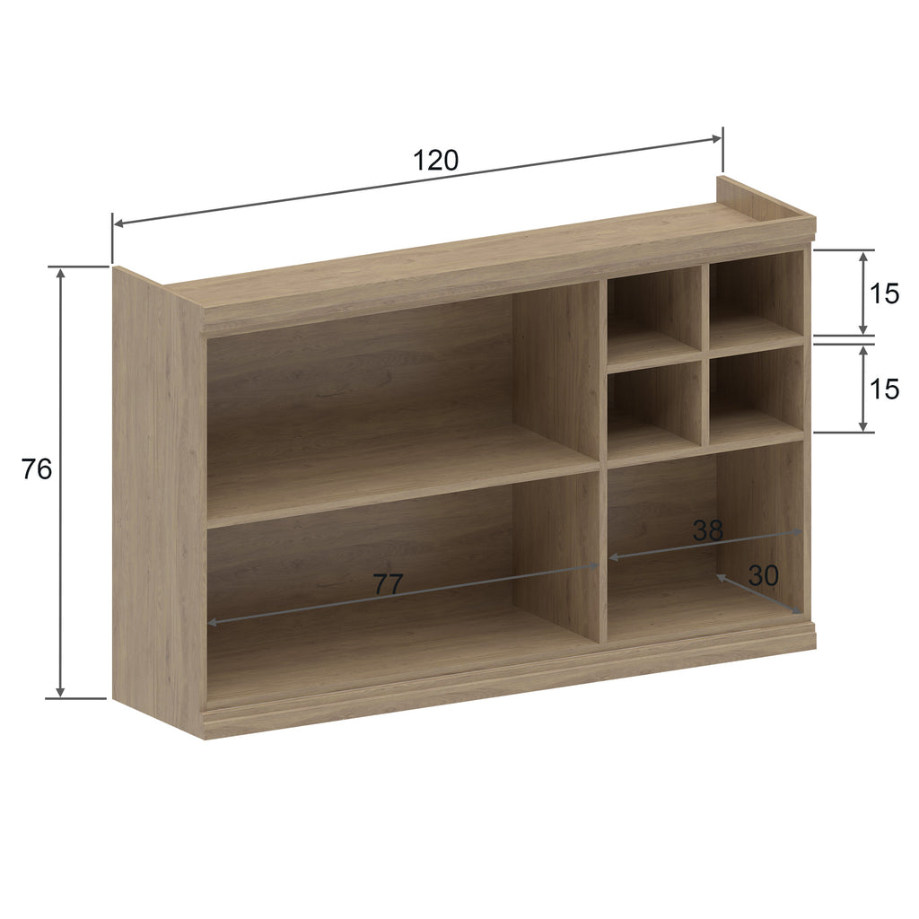 Armário Aéreo para Cozinha 2 Portas Basculante 1 Vidro Moderna Bertolini