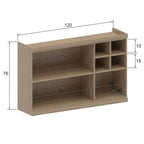 Armário Aéreo para Cozinha 2 Portas Basculante 1 Vidro Moderna Bertolini