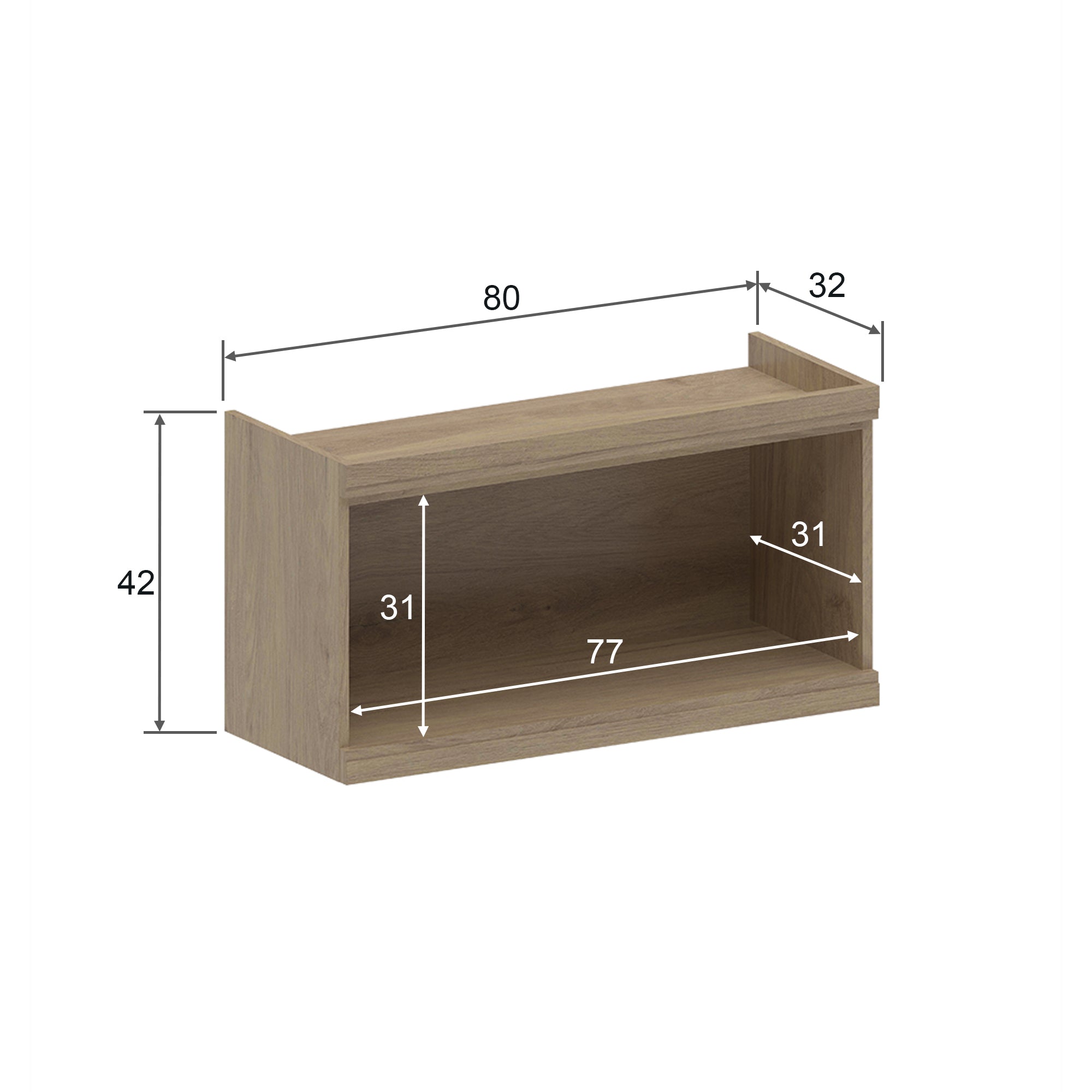 Armário Aéreo para Cozinha 1 Porta Basculante Moderna Bertolini