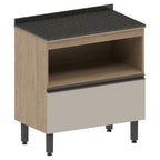 Balcão de Cozinha com Tampo 1 Porta Basculante 1 Gavetão Moderna Bertolini