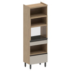 Armário de Cozinha para Forno 3 Portas Basculantes 1 Gaveta Moderna Bertolini