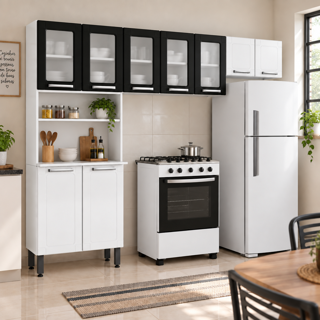 Cozinha com eletrodomésticos sem marca