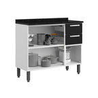 Cozinha Completa Aço Múltipla 14 Portas 2 Gavetas Bertolini