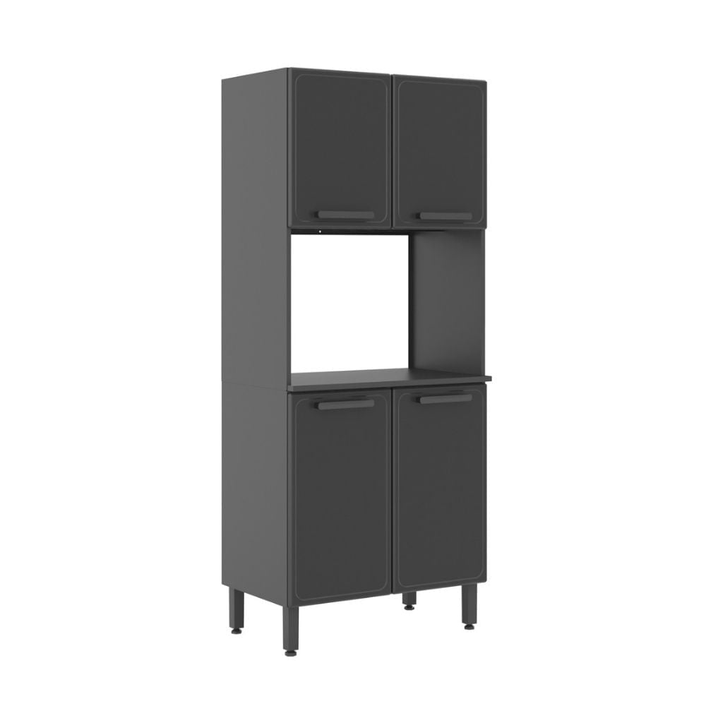 Armário de Cozinha em Aço para Forno 4 Portas Estilo Bertolini