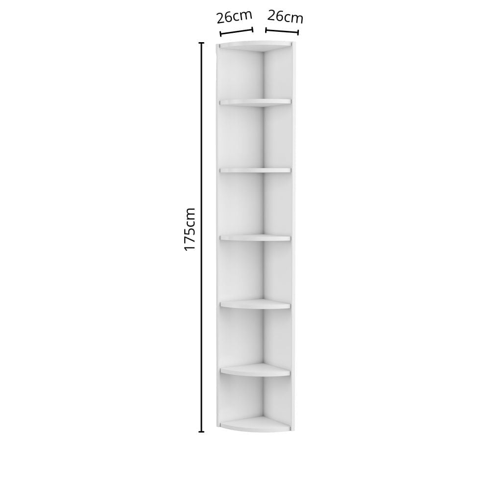 Paneleiro de Canto em Aço Prateleiras em MDP Bella Bertolini