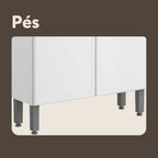 Balcão de Cozinha em Aço 4 Portas 4 Gavetas 2 Nichos Evidence Bertolini