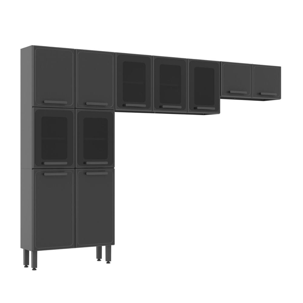 Cozinha de Aço Compacta 3 Peças Estilo Bertolini