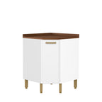 Balcão de Cozinha Canto em Aço com 1 Porta Bella Bertolini