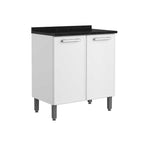 Balcão de Cozinha em Aço com Tampo 2 Portas Gourmet Bertolini