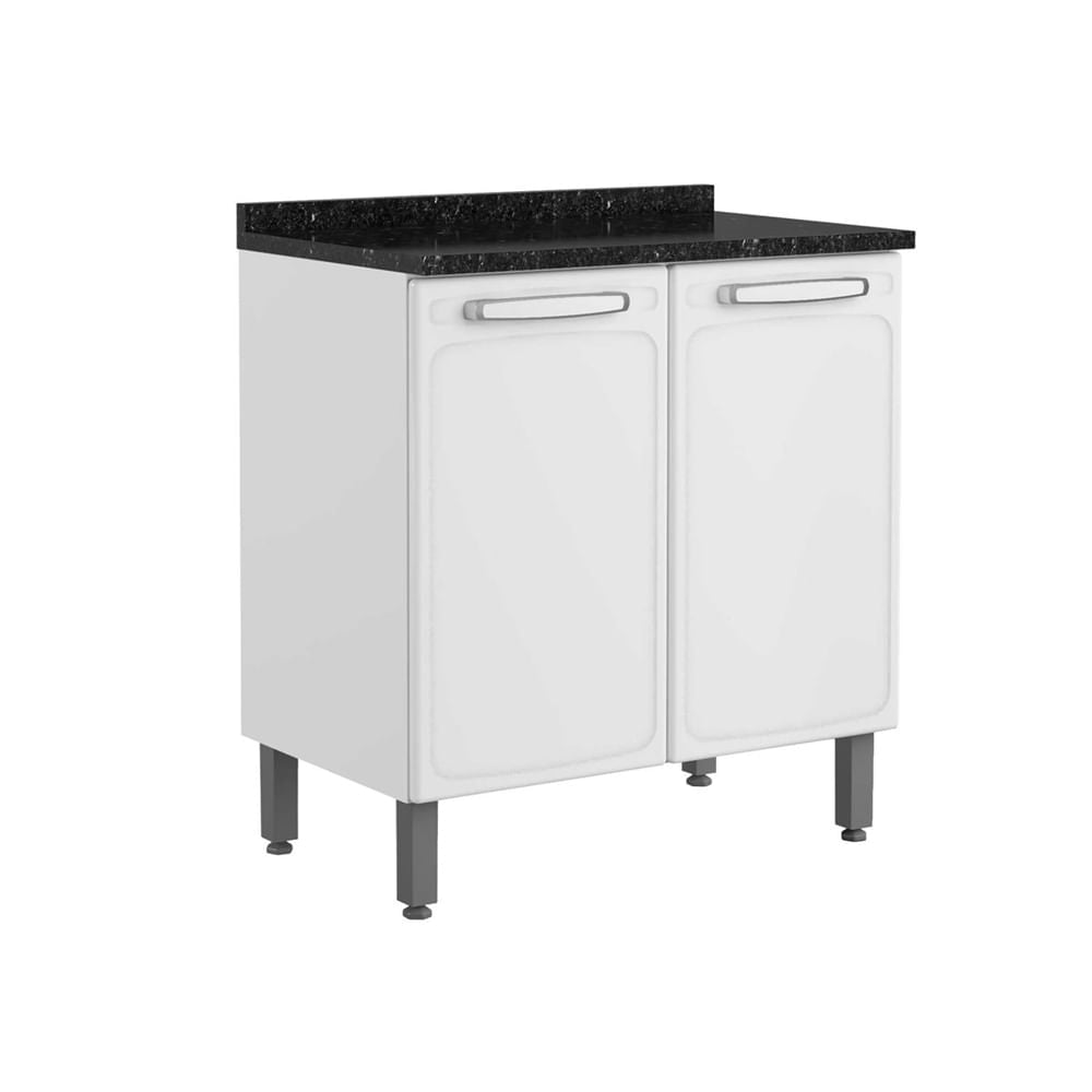 Balcão de Cozinha em Aço com Tampo 2 Portas Evidence Bertolini