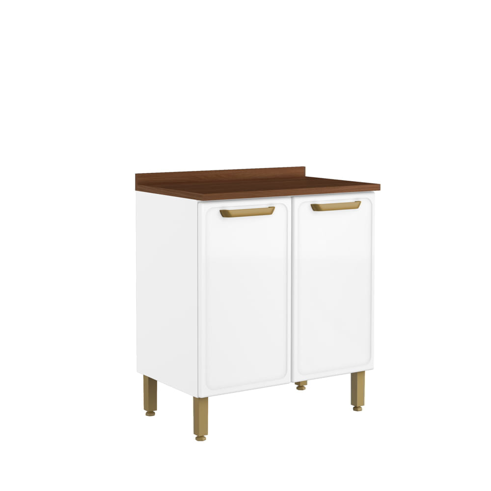 Balcão de Cozinha em Aço com Tampo 2 Portas Bella Bertolini