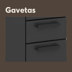 Balcão de Cozinha em Aço com Tampo 3 Portas 2 Gavetas Estilo Bertolini