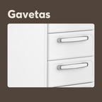 Cozinha Compacta Aço 6 Portas 3 Vidros 2 Gavetas Evidence Bertolini