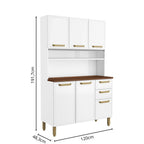 Cozinha Compacta de Aço 6 Portas 2 Gavetas Bella Bertolini