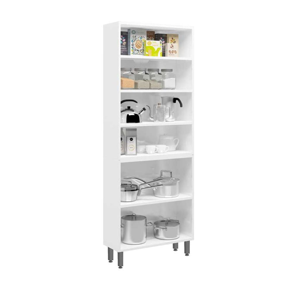 Armário Paneleiro de Cozinha em Aço 6 Portas 2 Vidros Múltipla Bertolini