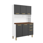 Cozinha Compacta de Aço 6 Portas 2 Gavetas Bella Bertolini