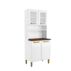 Armário de Cozinha em Aço 4 Portas com 2 Vidros Bella Bertolini