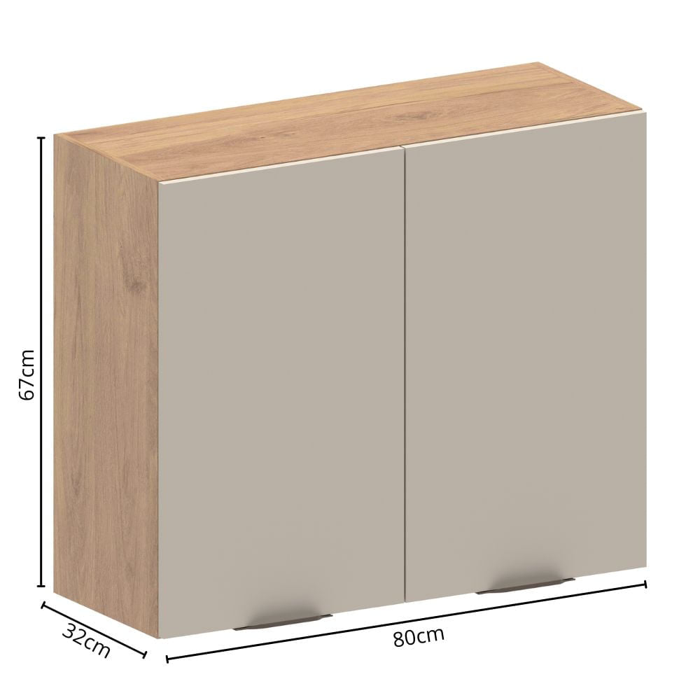 Armário Aéreo para Cozinha em MDP 2 Portas Urbana Bertolini