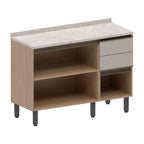 Balcão de Cozinha em MDP 3 Portas 2 Gavetas Urbana Bertolini