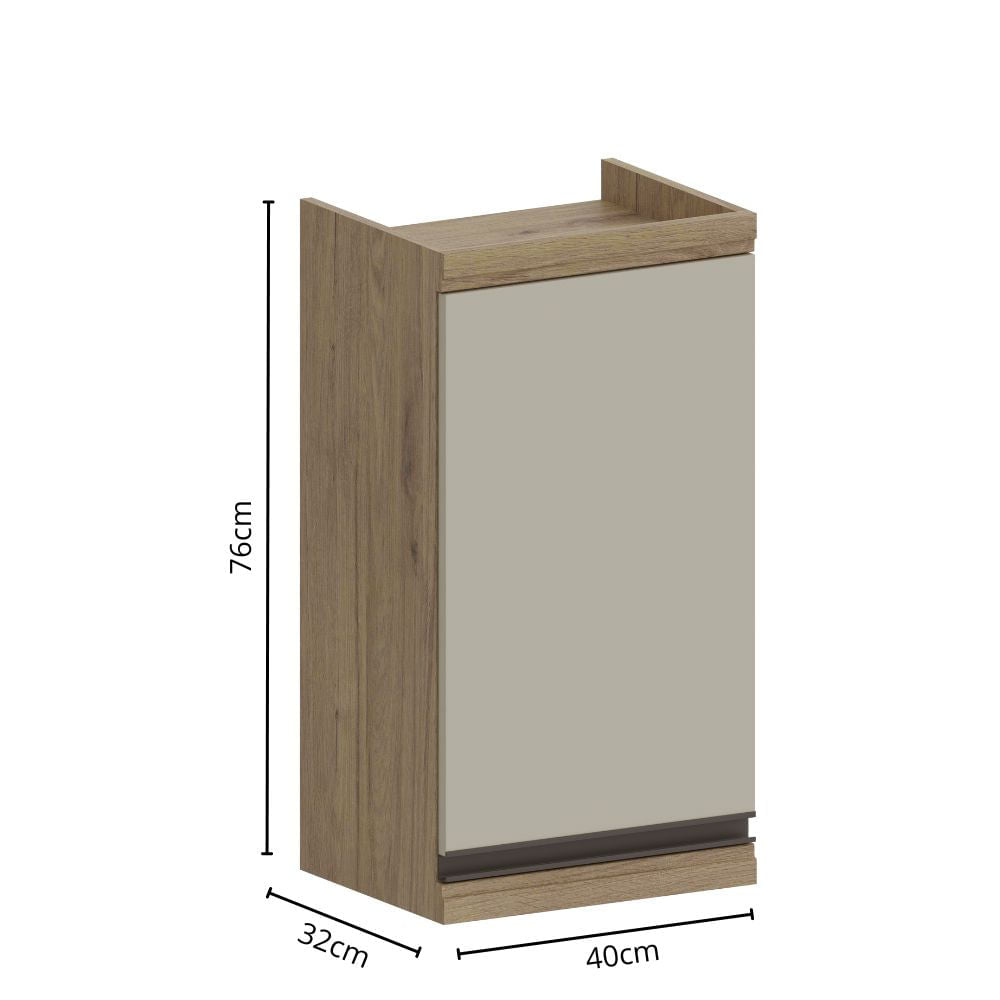 Armário Aéreo para Cozinha em MDP 1 Porta Moderna Bertolini
