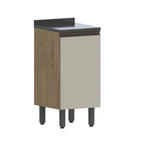 Balcão de Cozinha em MDP com Tampo 1 Porta Moderna Bertolini