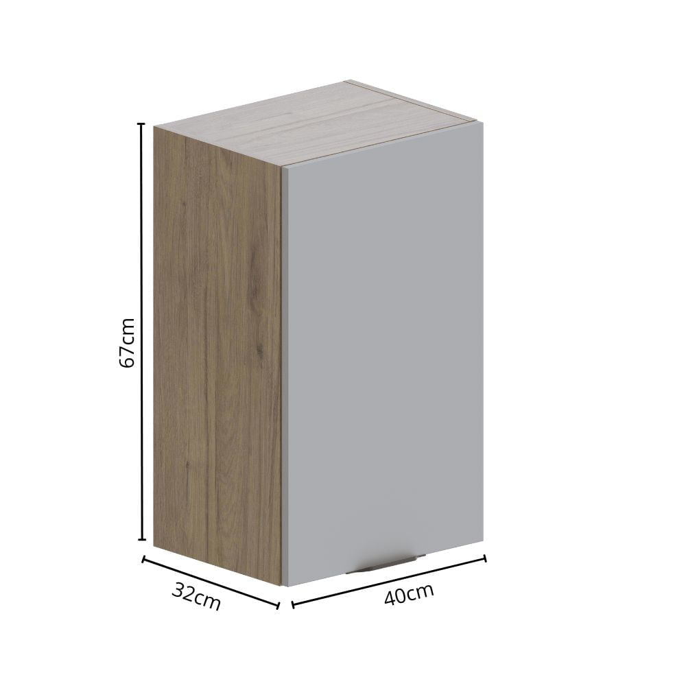 Armário Aéreo para Cozinha em MDP 1 Porta Urbana Bertolini
