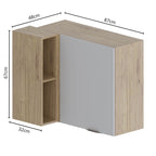 Armário Aéreo de Canto para Cozinha 1 Porta 2 Nichos Urbana Bertolini