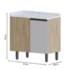 Balcão de Cozinha em MDP de Canto 1 Porta Urbana Bertolini