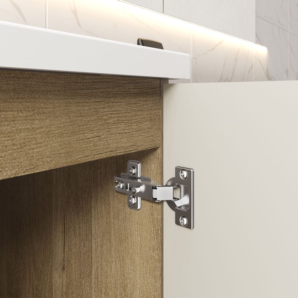 Balcão para Banheiro com Pia 1 Porta 1 Gaveta Águas Brasileiras Bertolini