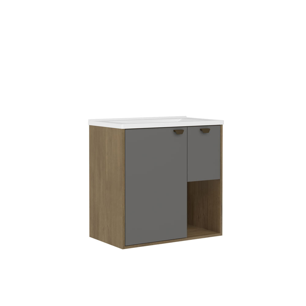 Balcão para Banheiro com Pia 1 Porta 1 Gaveta Águas Brasileiras Bertolini