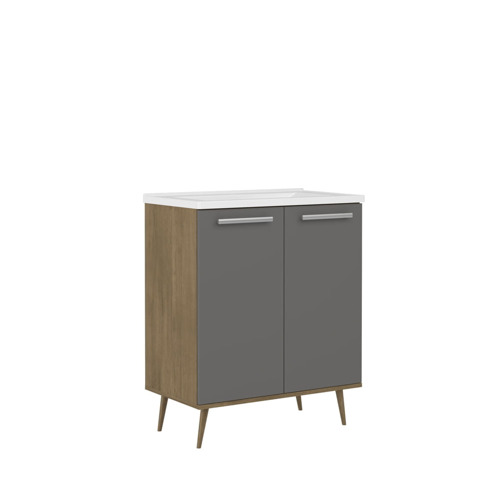 Balcão para Banheiro com Pia e 2 Portas Águas Brasileiras Bertolini