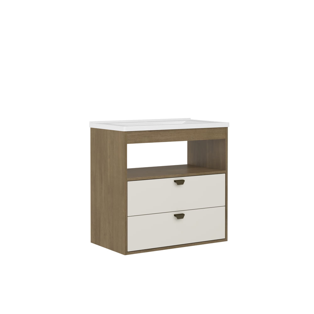 Balcão para Banheiro com Pia e 2 Gavetas Águas Brasileiras Bertolini