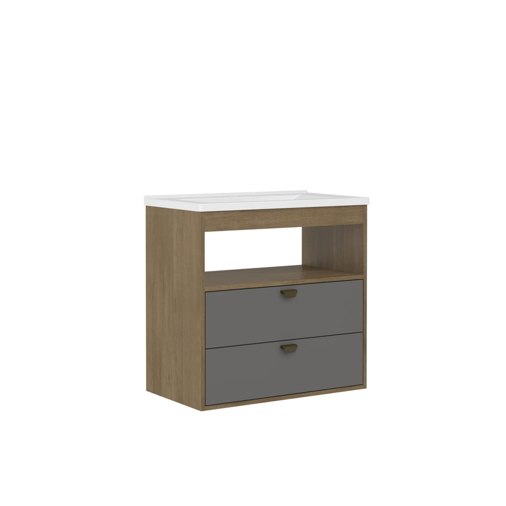 Balcão para Banheiro com Pia e 2 Gavetas Águas Brasileiras Bertolini