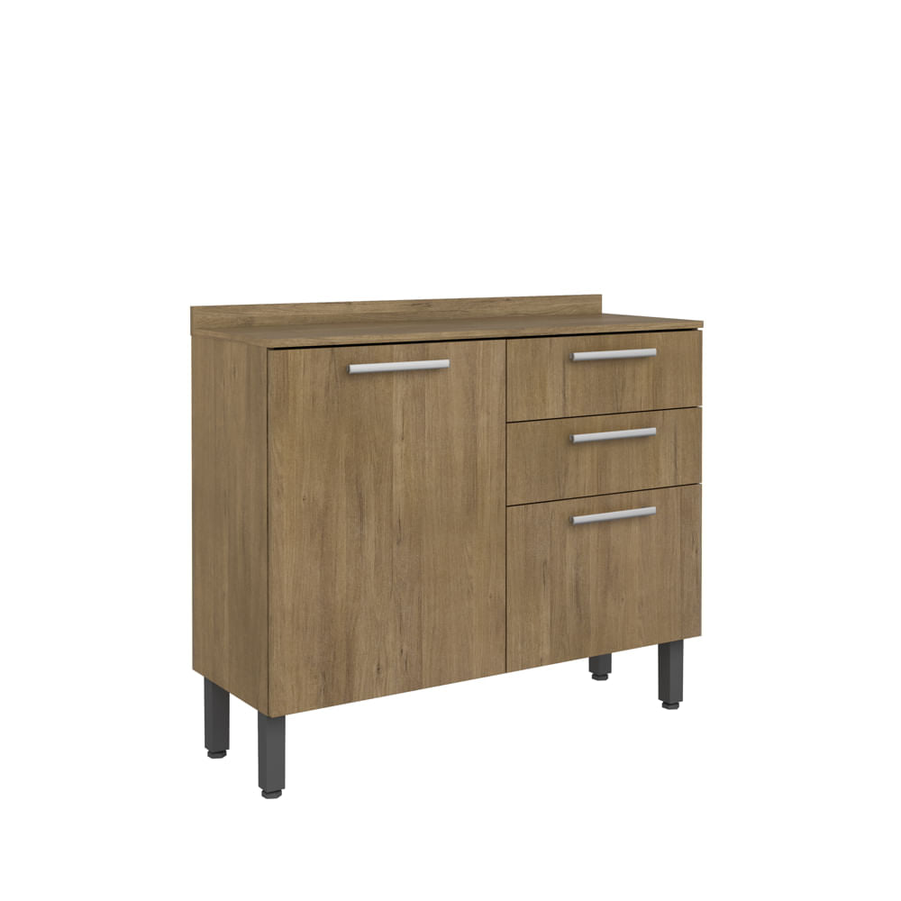 Balcão de Cozinha com Tampo 2 Portas 2 Gavetas Samba Bertolini