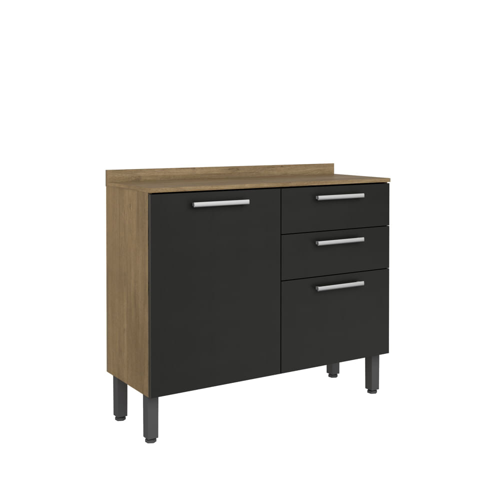 Balcão de Cozinha com Tampo 2 Portas 2 Gavetas Samba Bertolini