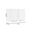 Armário Aéreo Alto para Cozinha em Aço 2 Portas Múltipla Bertolini