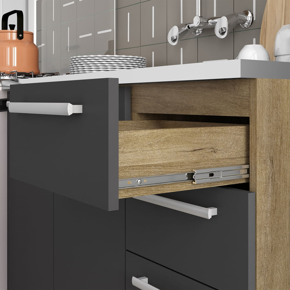 Cozinha Compacta 5 Portas 2 Gavetas Samba Bertolini