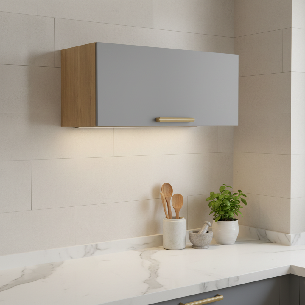 Armário Aéreo para Cozinha 80cm Porta Basculante Axé Bertolini