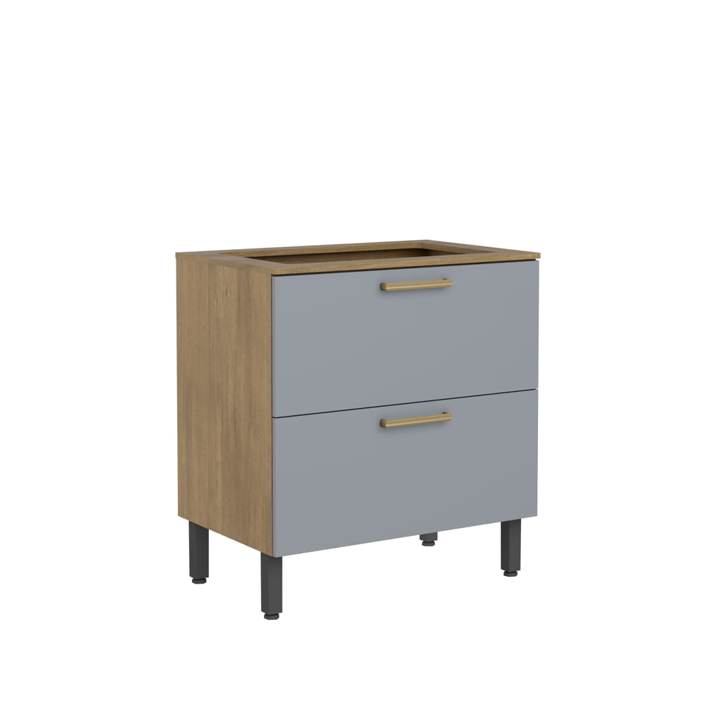 Balcão de Cozinha para Cooktop 1 Porta 1 Gavetão Axé Bertolini