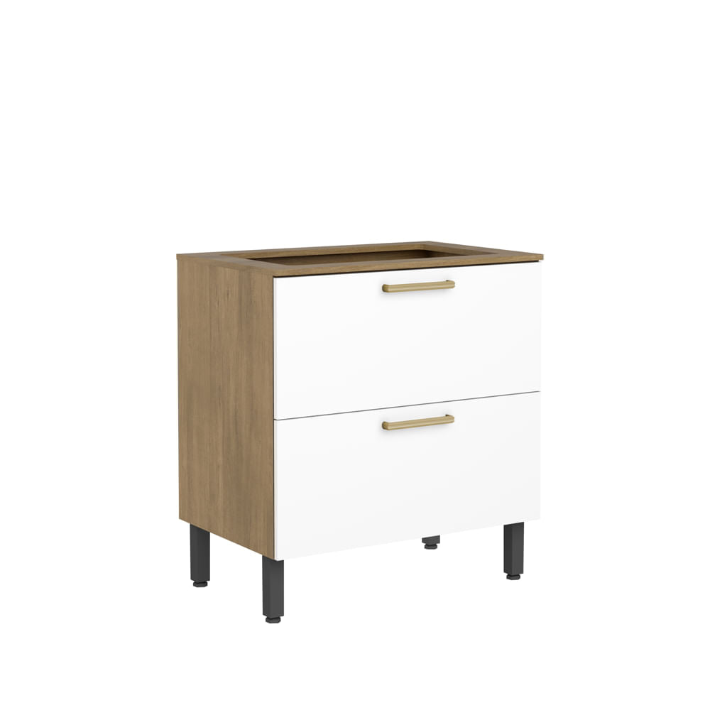 Balcão de Cozinha para Cooktop 1 Porta 1 Gavetão Axé Bertolini