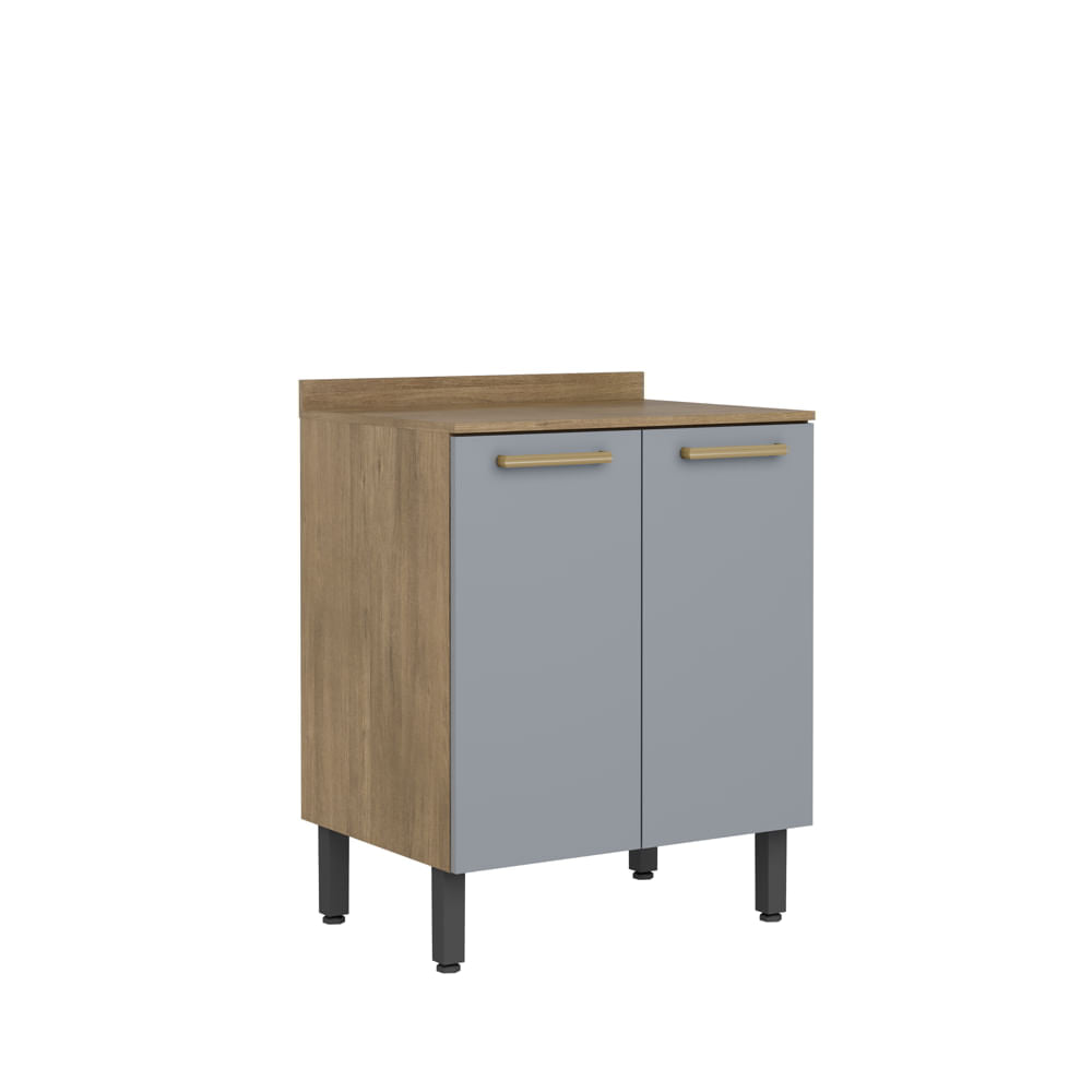 Balcão de Cozinha 80 cm com Tampo 2 Portas Axé Bertolini