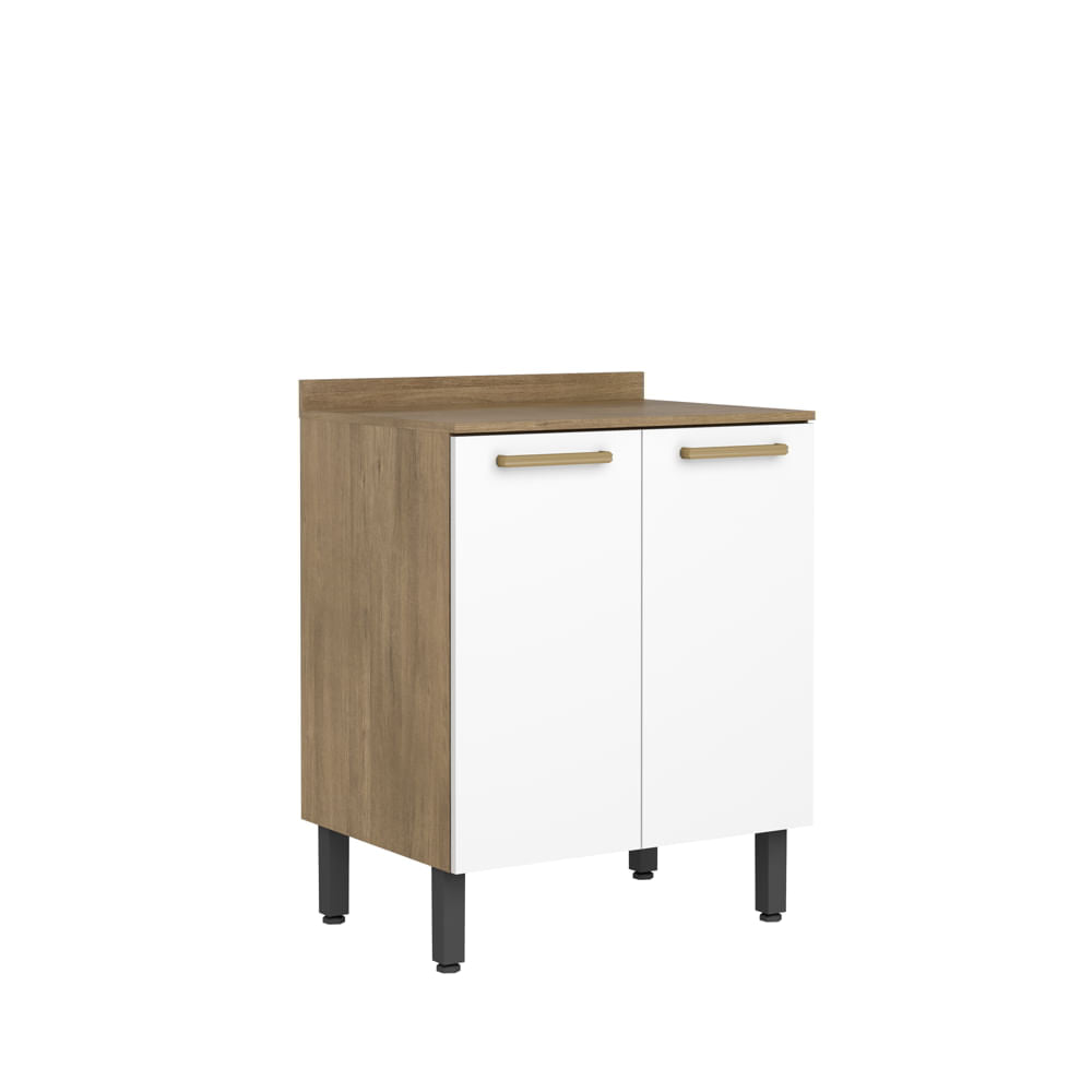 Balcão de Cozinha 80 cm com Tampo 2 Portas Axé Bertolini