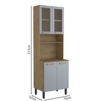 Cozinha Compacta 4 Portas 2 de Vidro Axé Bertolini