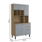 Cozinha Compacta 105cm 5 Portas 2 Gavetas Axé Bertolini